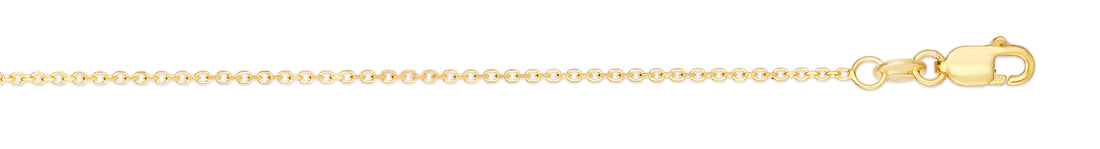 10K Gold 0.87mm Diamond Cut Cable Chain