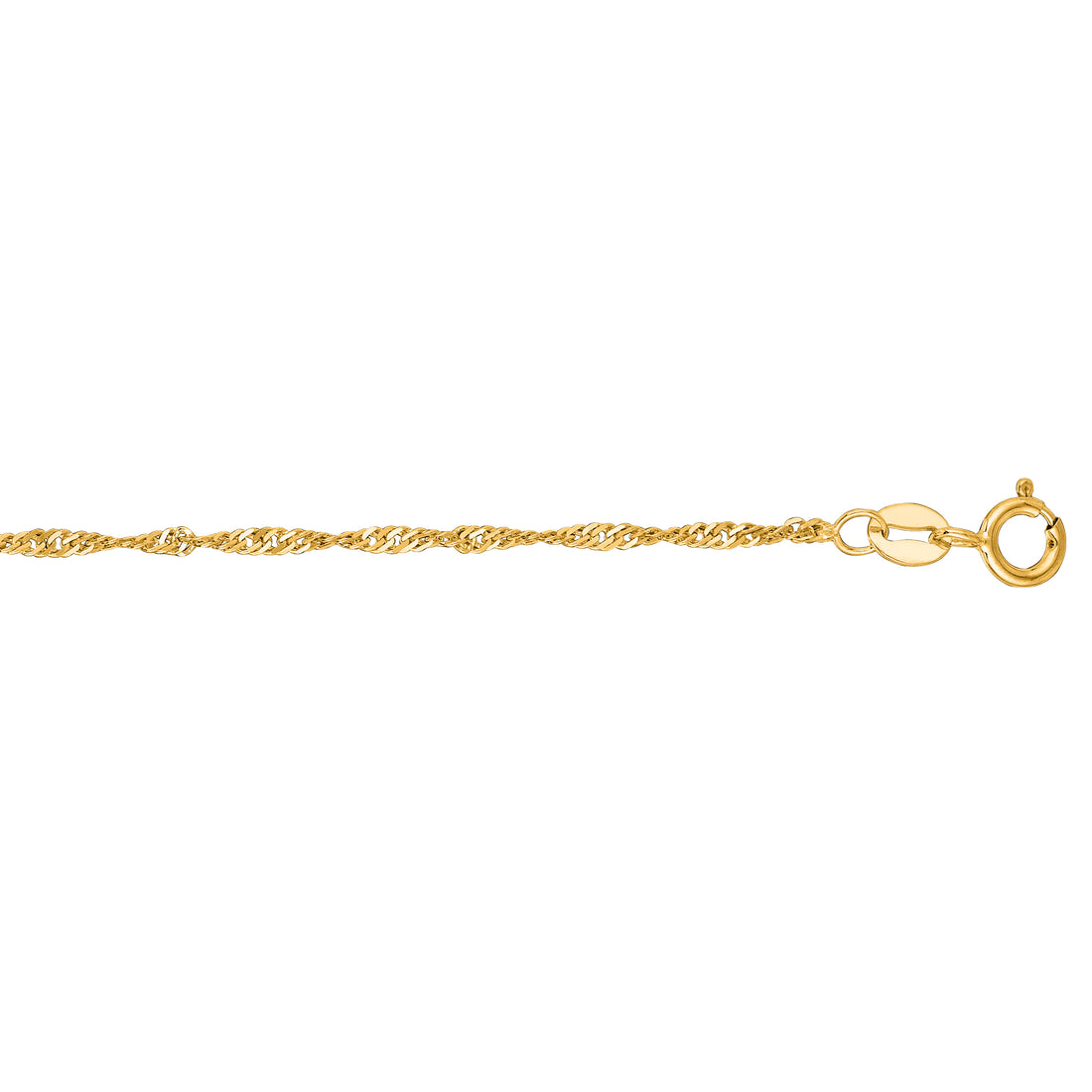 10K Gold 1.5mm Singapore Chain