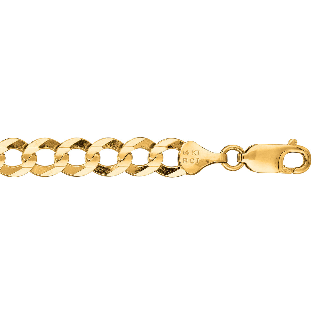 10K Gold 7.0mm Comfort Curb Chain