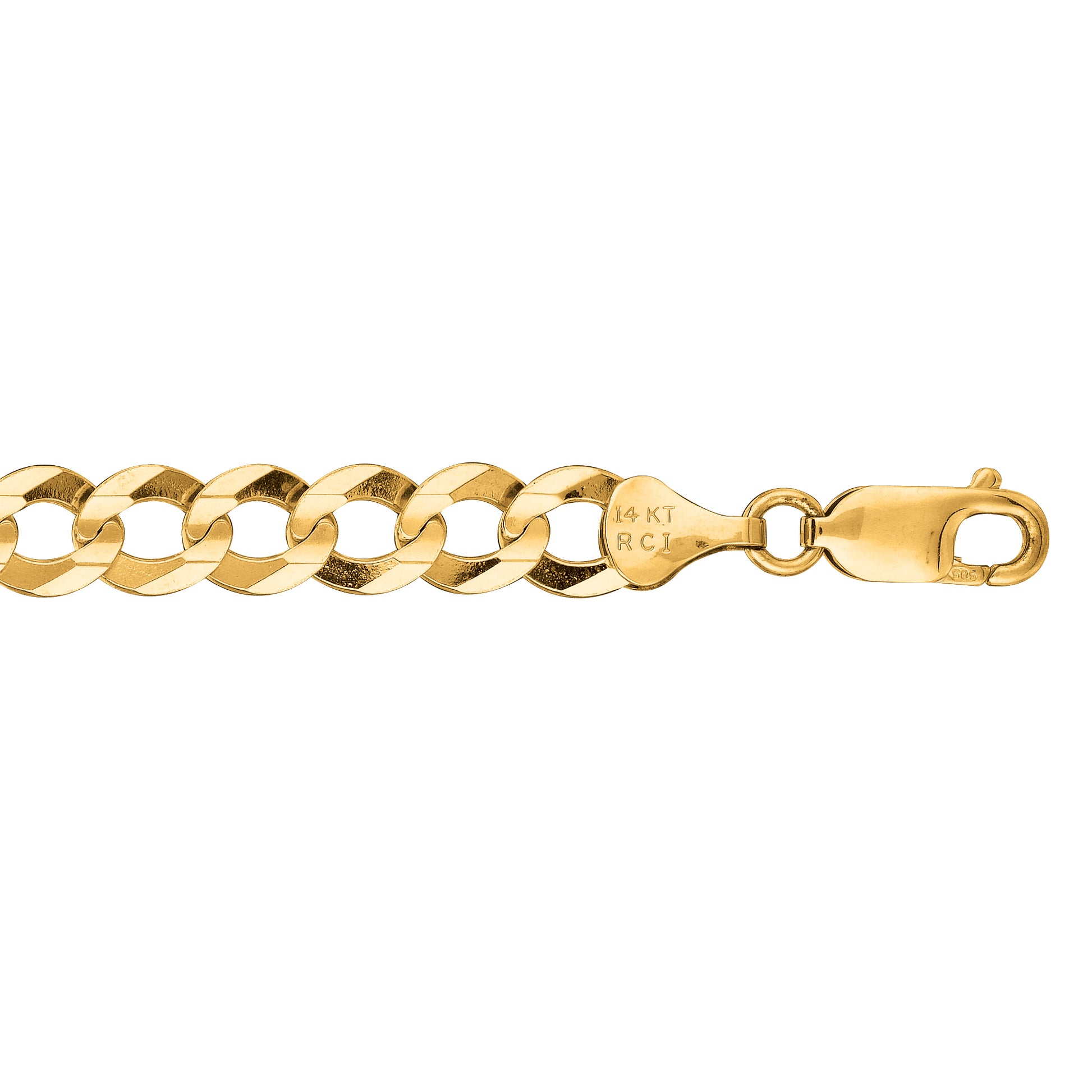 10K Gold 7.0mm Comfort Curb Chain