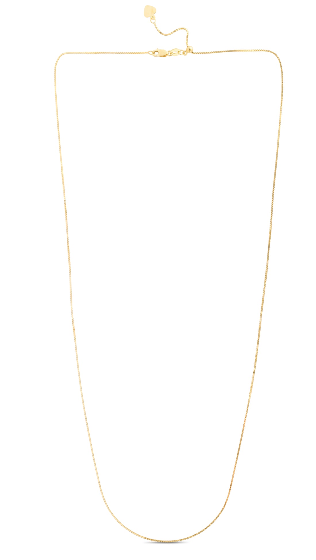 14K Gold 0.94mm Adjustable Box Chain