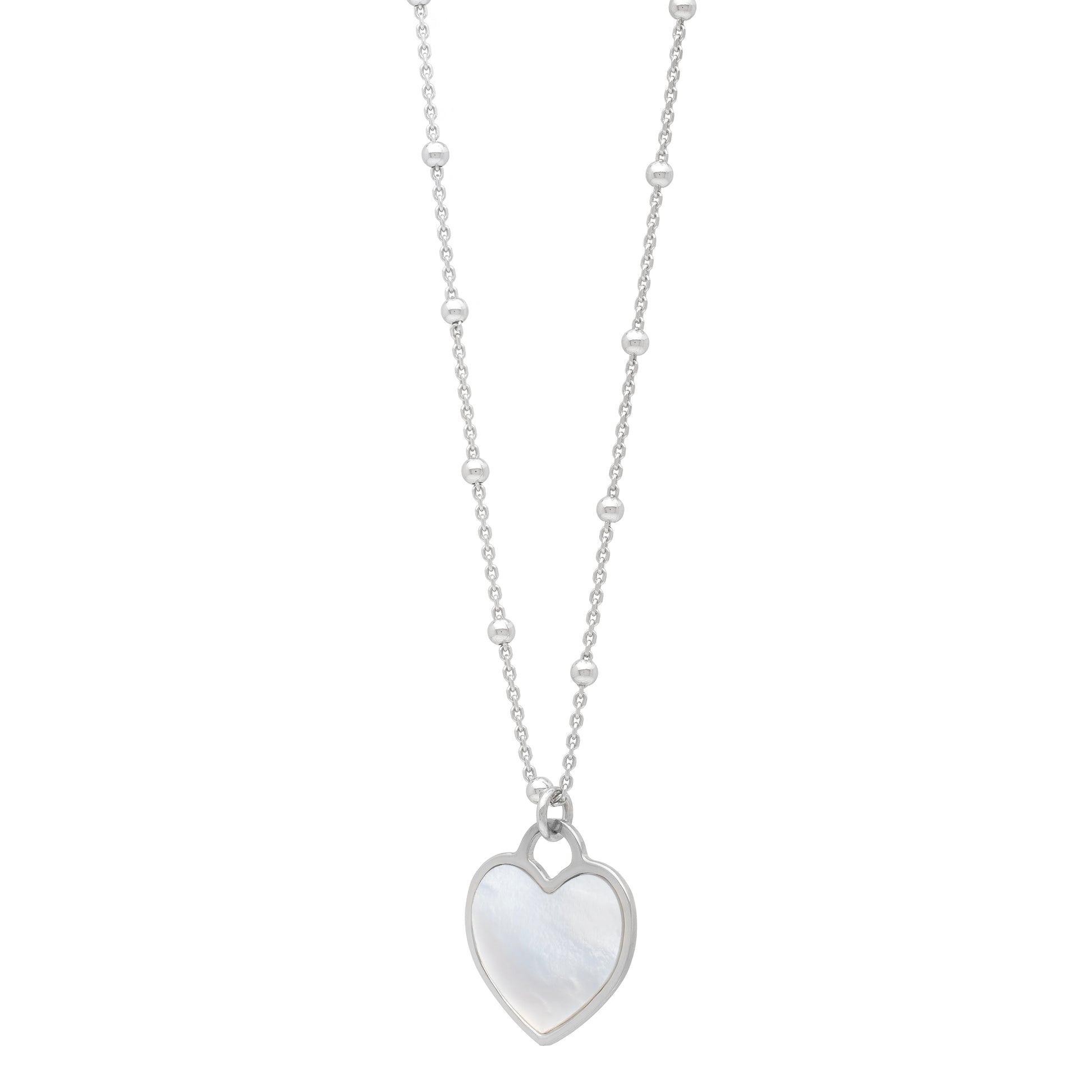 Silver & Mother of Pearl Heart Pendant