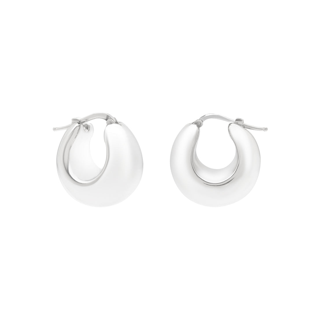 Silver Large Graduated Hoops