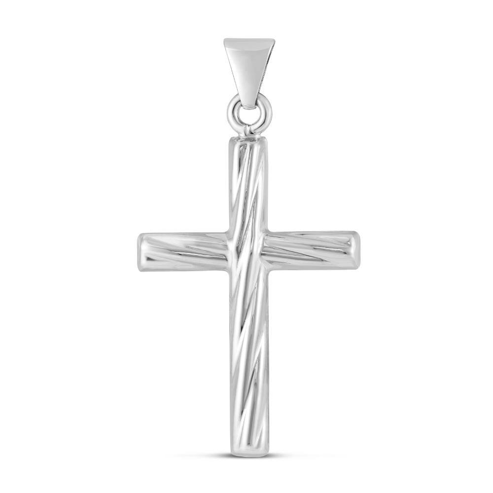 Silver Twisted Cross Pendant
