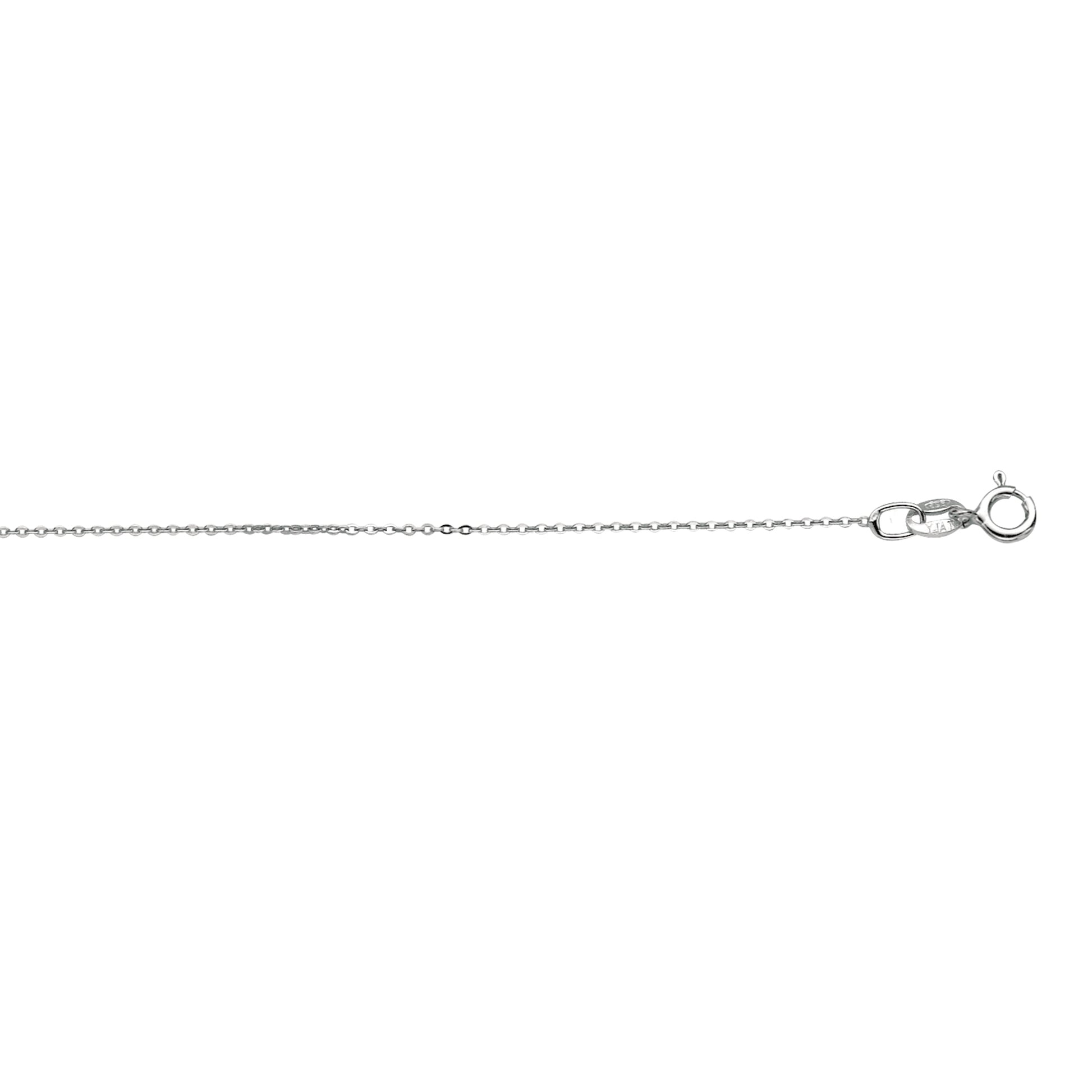 Silver 0.94mm Diamond Cut Cable Chain
