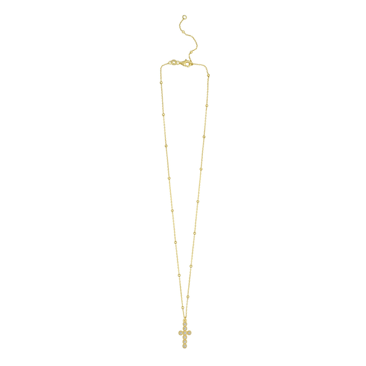 Gold Over Silver Cross Necklace