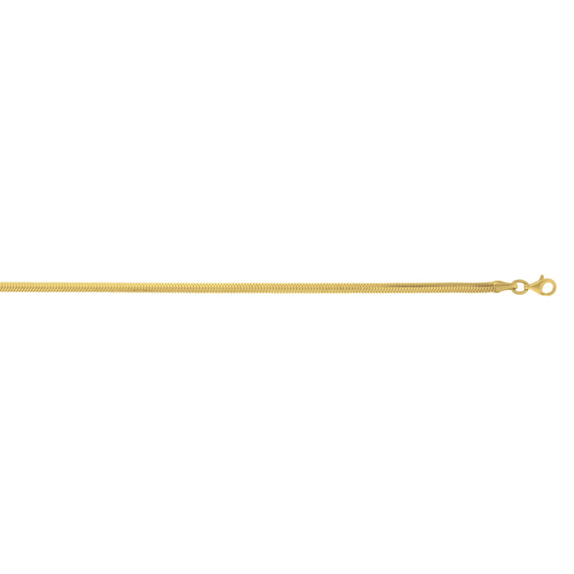 Gold Over Silver 2.6mm Oval Snake Chain