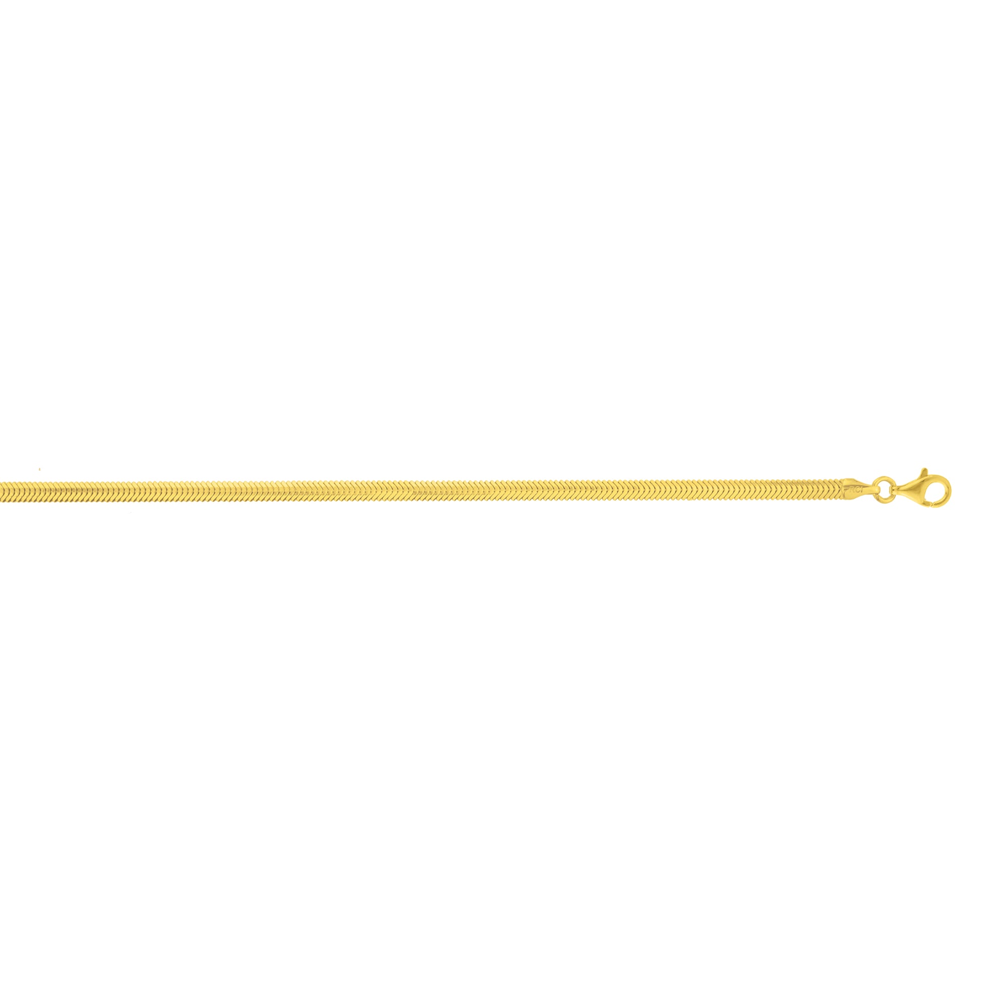 Gold Over Silver 3.3mm Oval Snake Chain