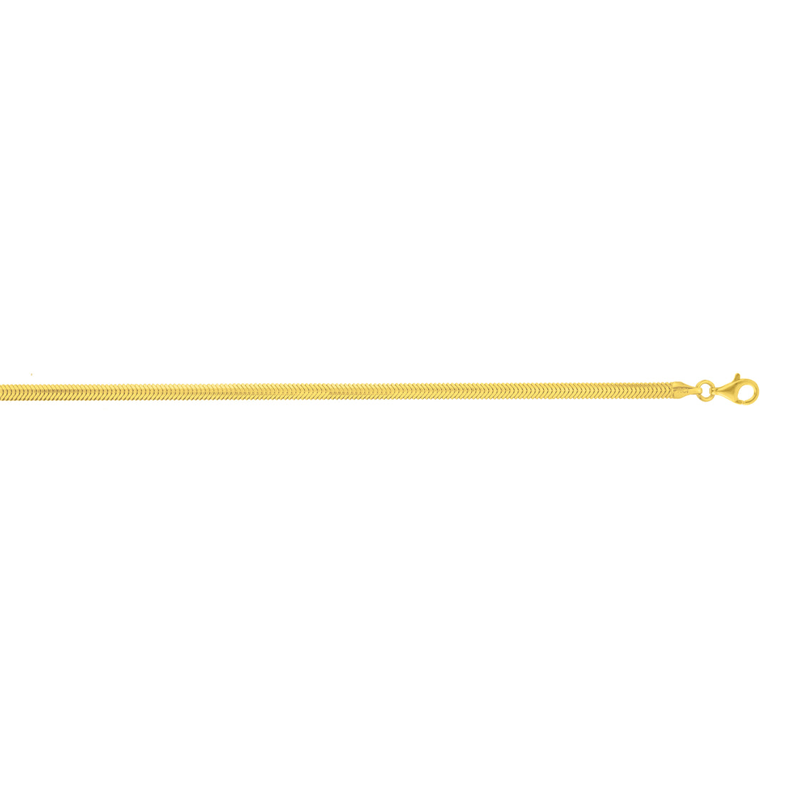Gold Over Silver 3.3mm Oval Snake Chain
