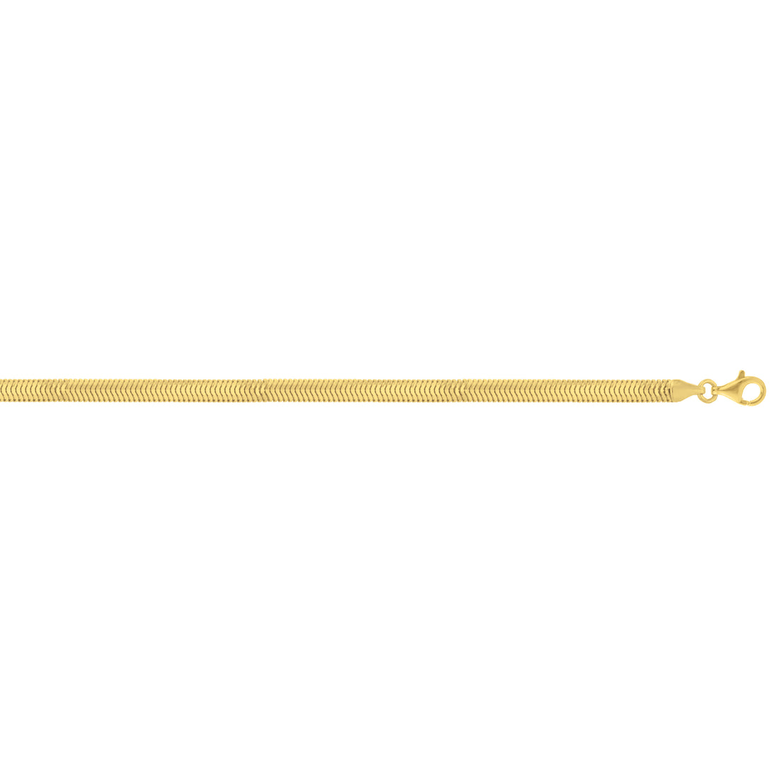 Gold Over Silver 4.2mm Oval Snake Chain