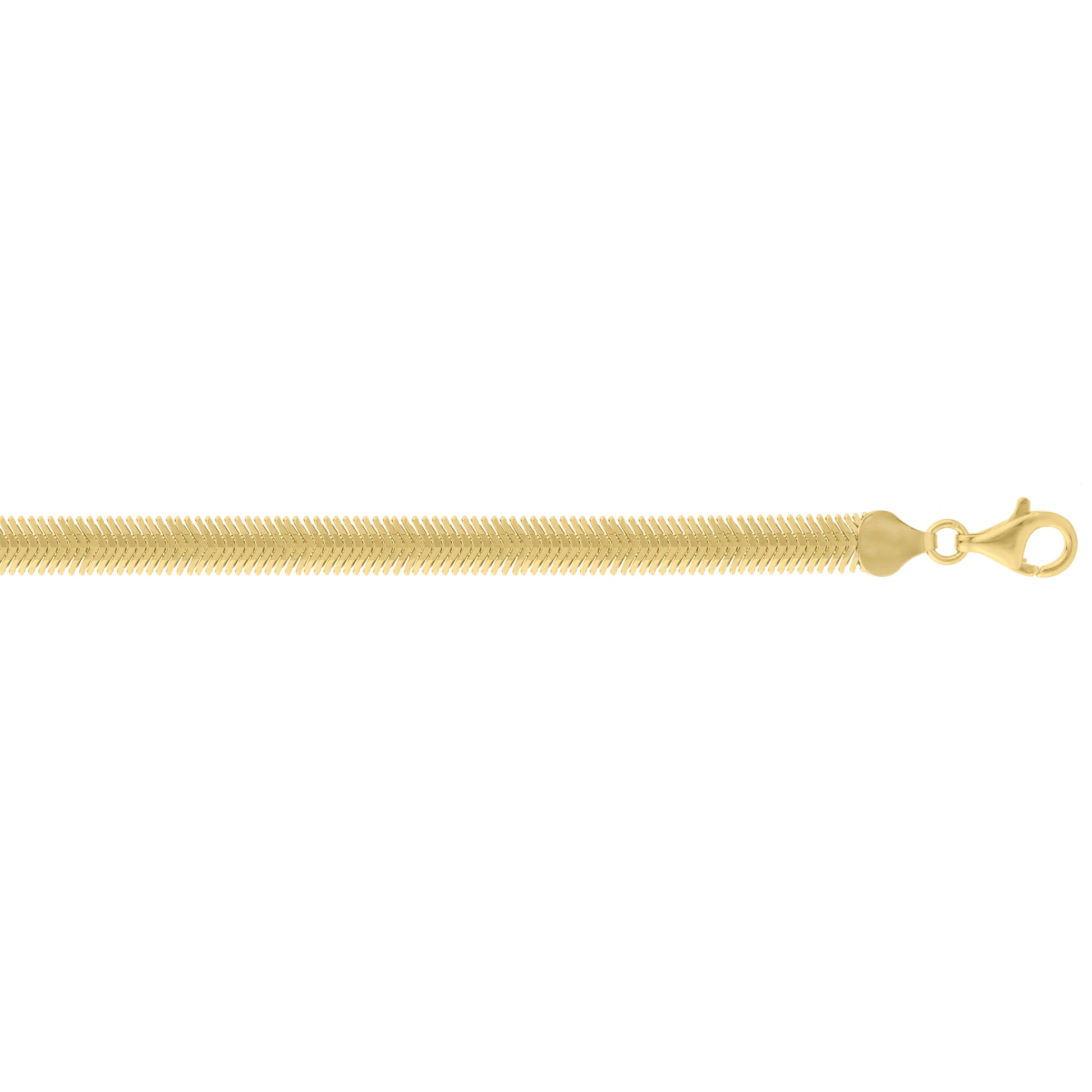 Gold Over Silver 6.4mm Oval Snake Chain