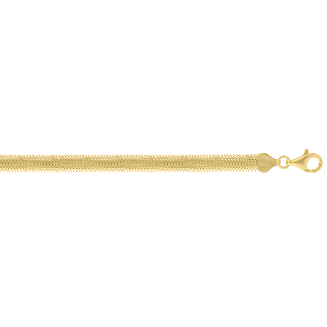 Gold Over Silver 6.4mm Oval Snake Chain