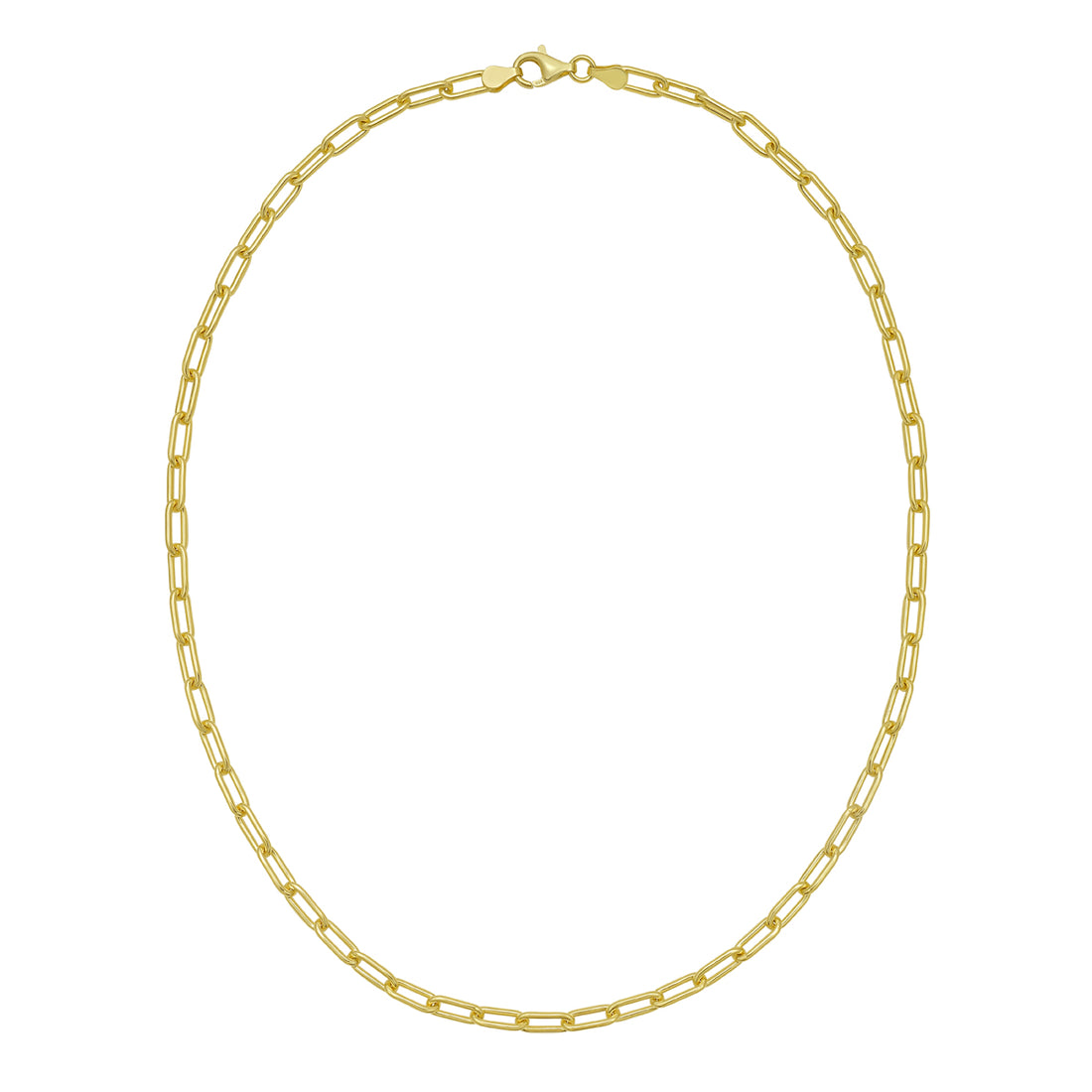 Gold Over Silver 4.1mm Paperclip Chain