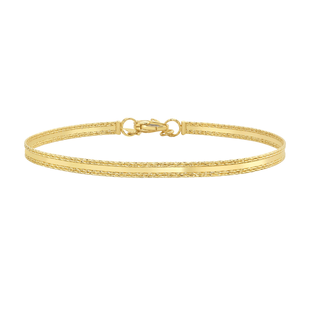 14K Sparkle Spring Bangle