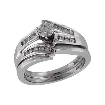 14KT Gold Two-Piece Diamond Wedding Set