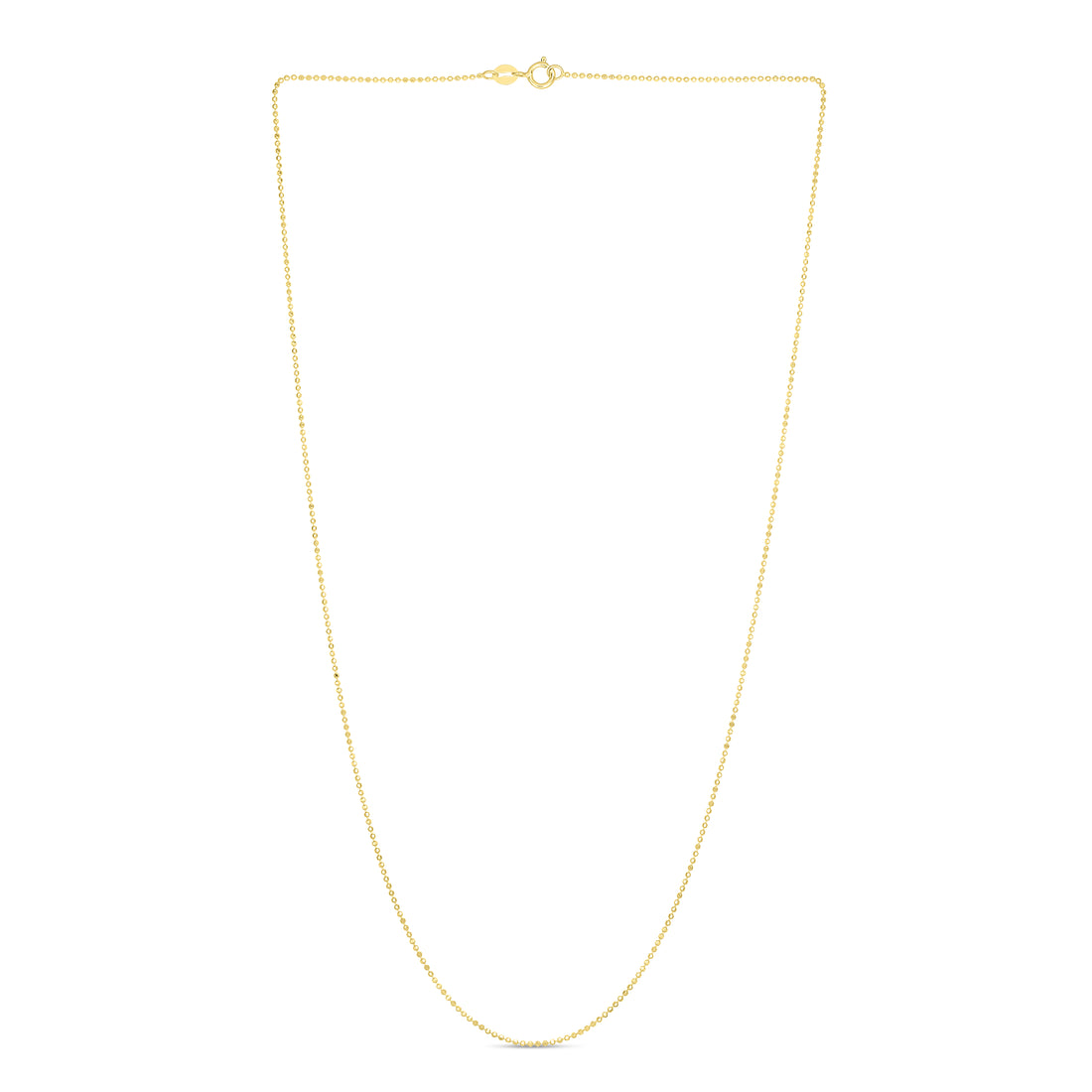 14K Gold 0.9mm Diamond Cut Bead Chain
