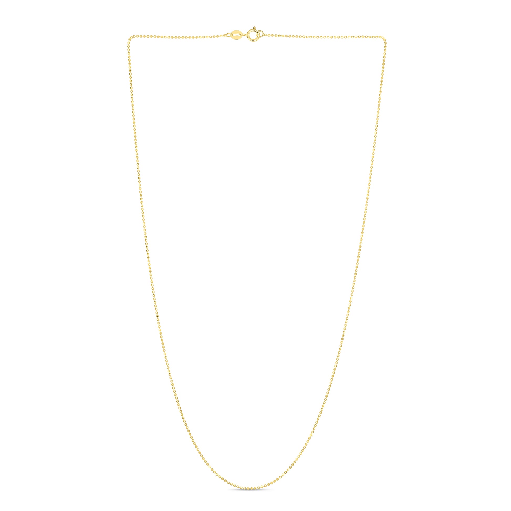 14K Gold 0.9mm Diamond Cut Bead Chain