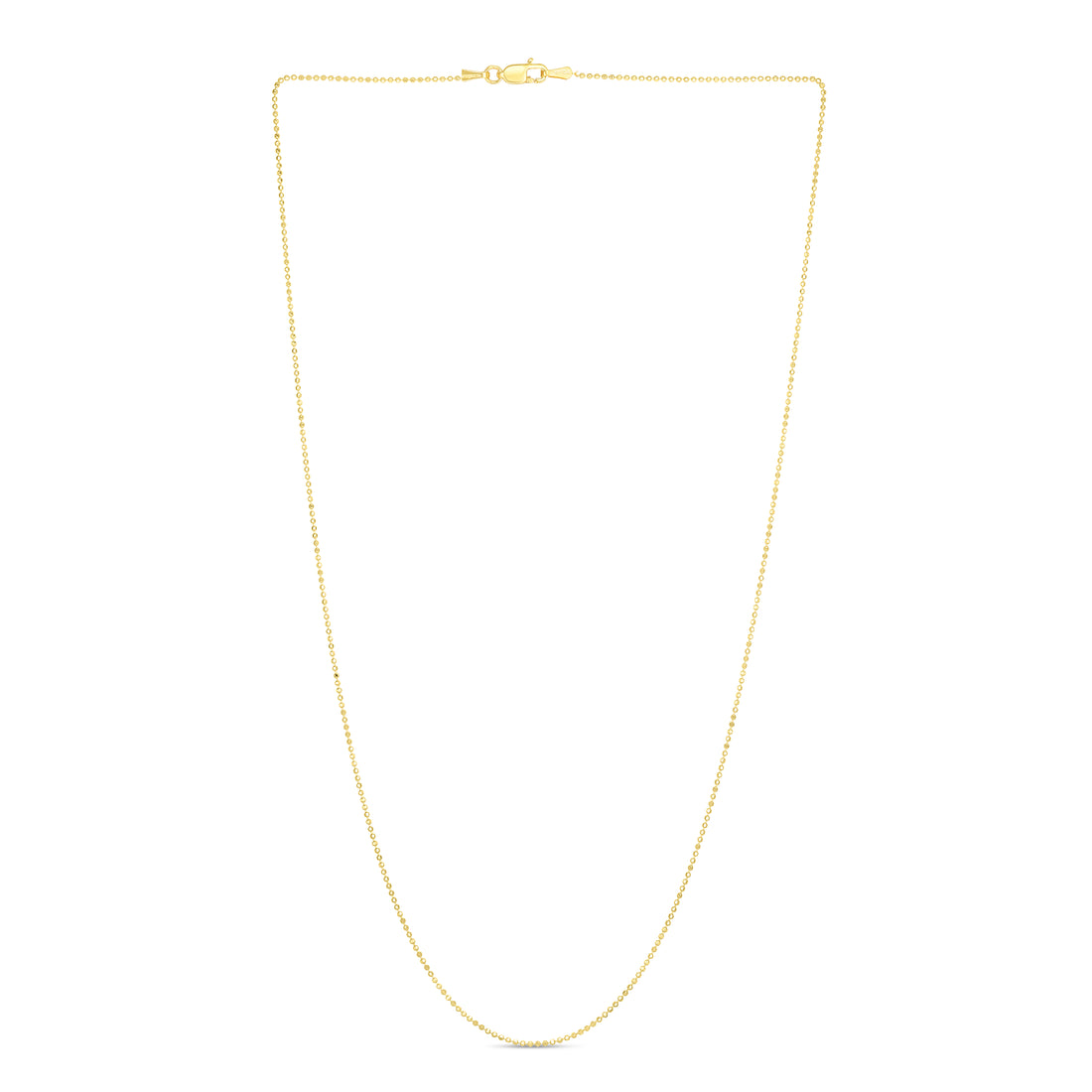 14K Gold 1.1mm Diamond Cut Bead Chain