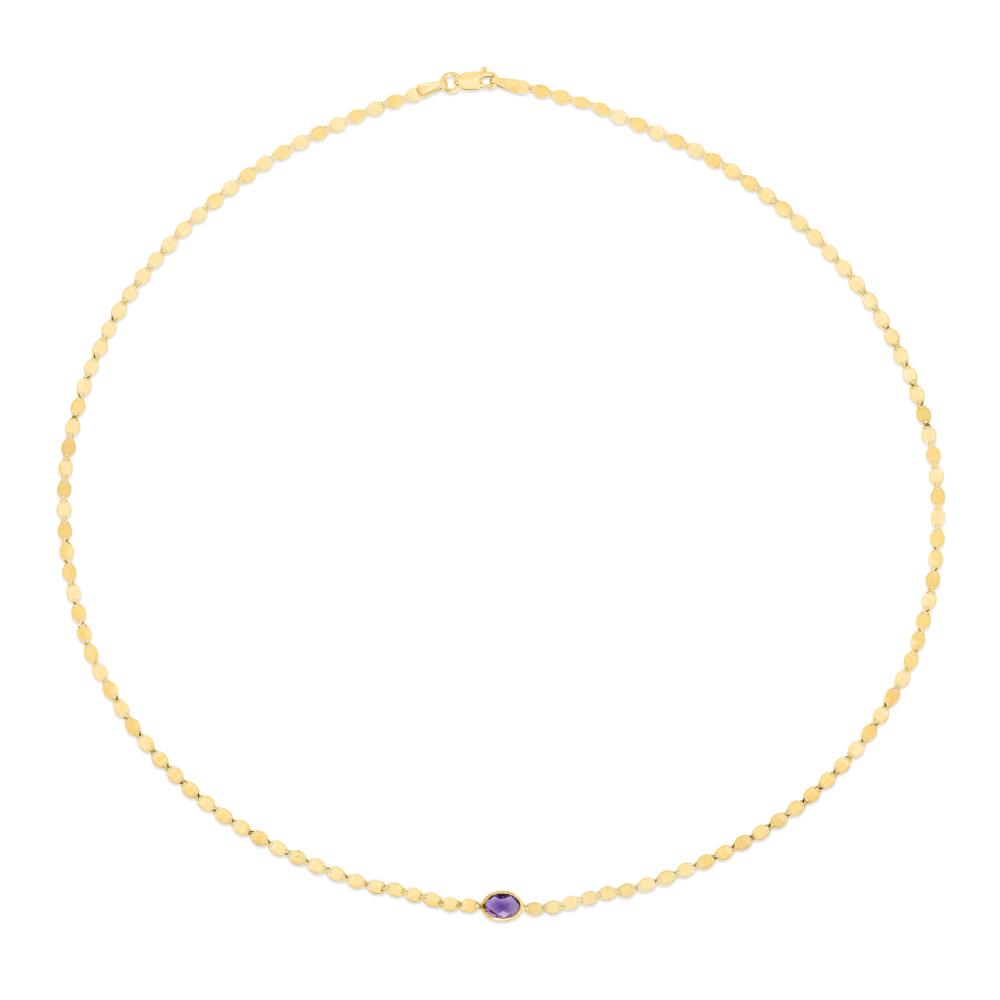 14K Amethyst Mirrored Chain Bracelet