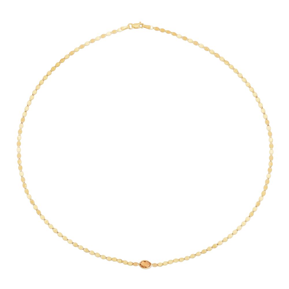 14K Citrine Mirrored Chain Bracelet