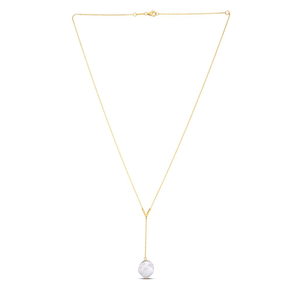 14K Tesoro Pearl Lariat Necklace
