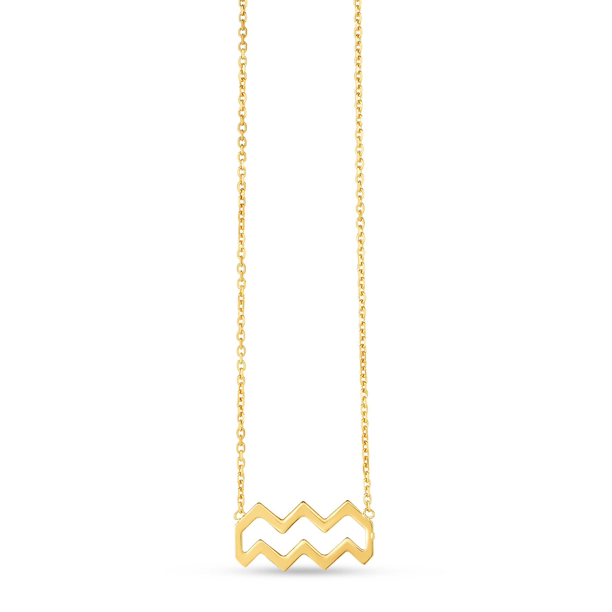 14K Gold Aquarius Necklace
