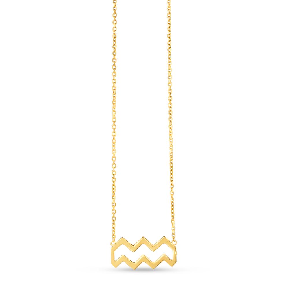 14K Gold Aquarius Necklace
