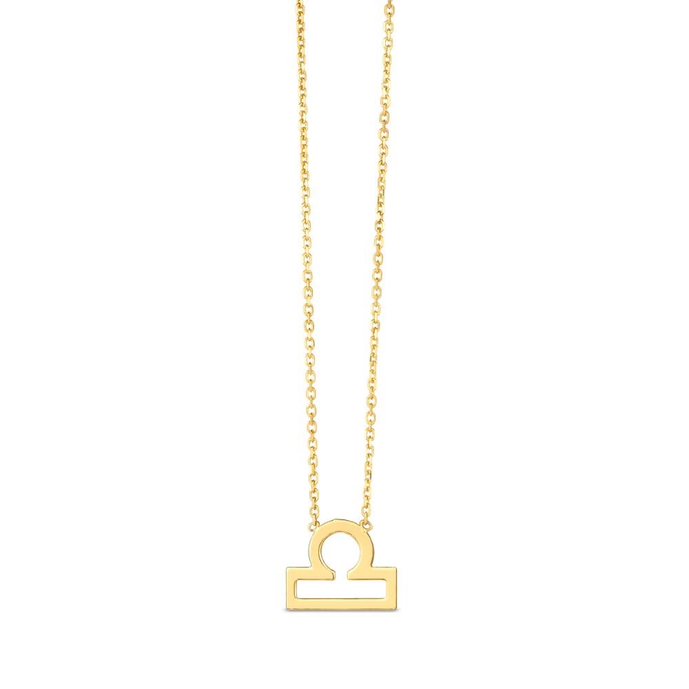 14K Gold Libra Necklace