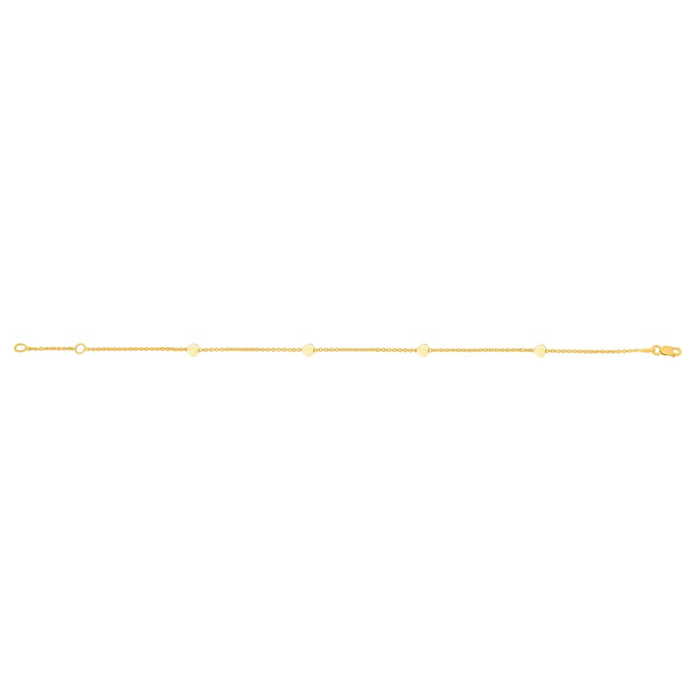 14K Gold Heart Anklet