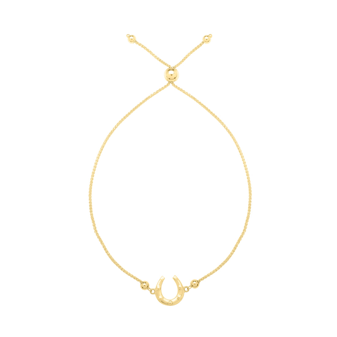14K Adjustable Heart Bolo Bracelet
