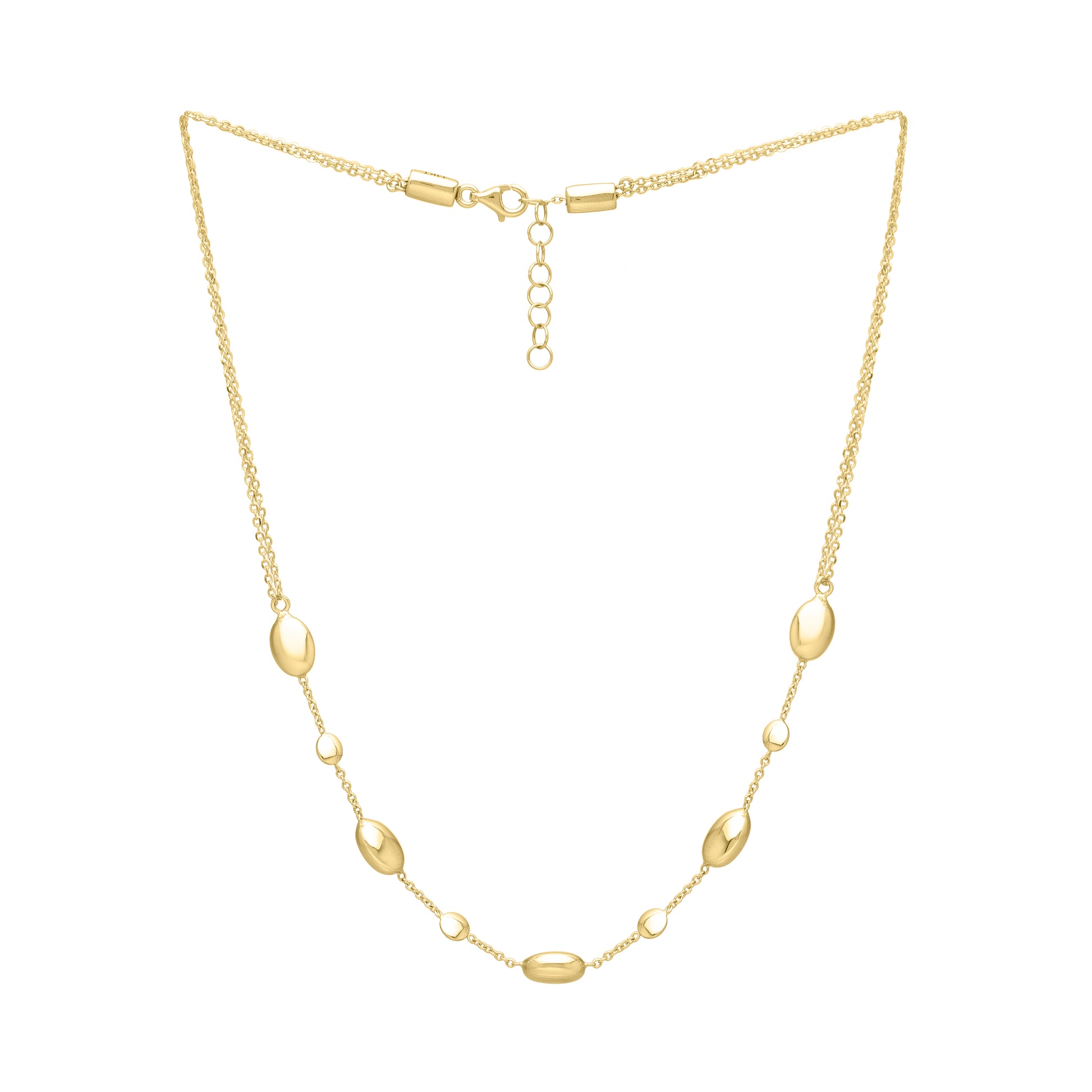 14K Adjustable Puff Pebble Bracelet/Anklet