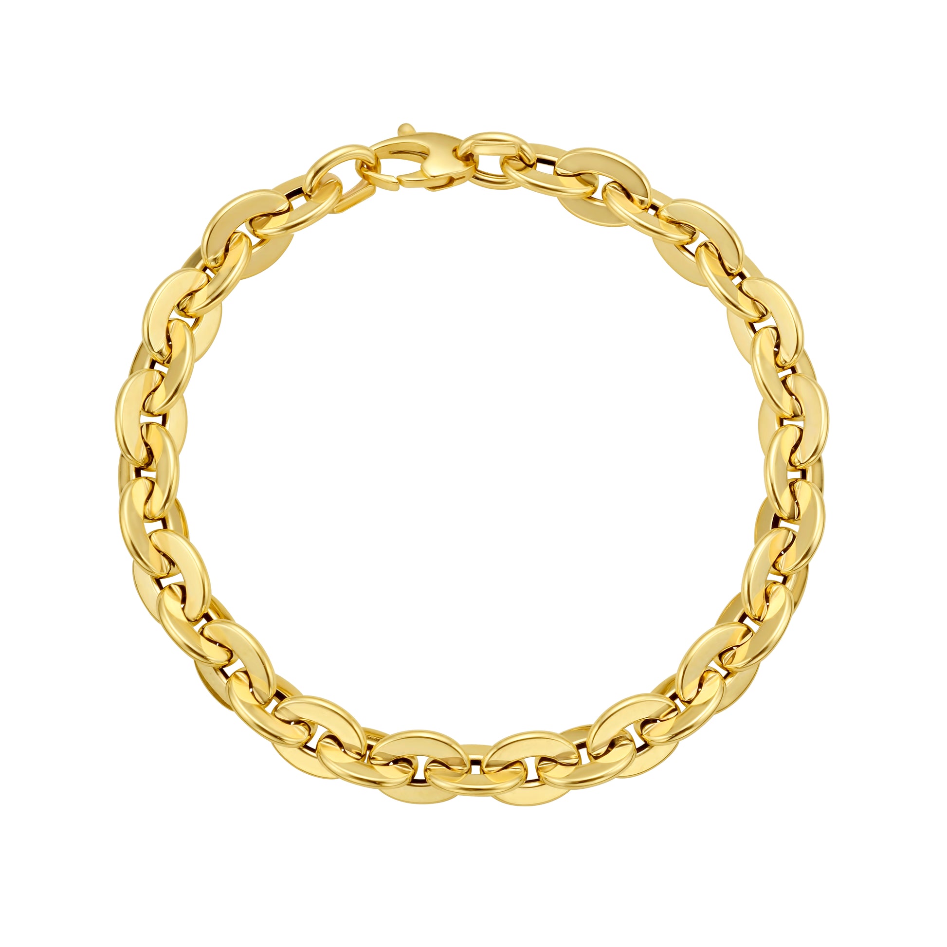 14K Mirror Rolo Link Chain
