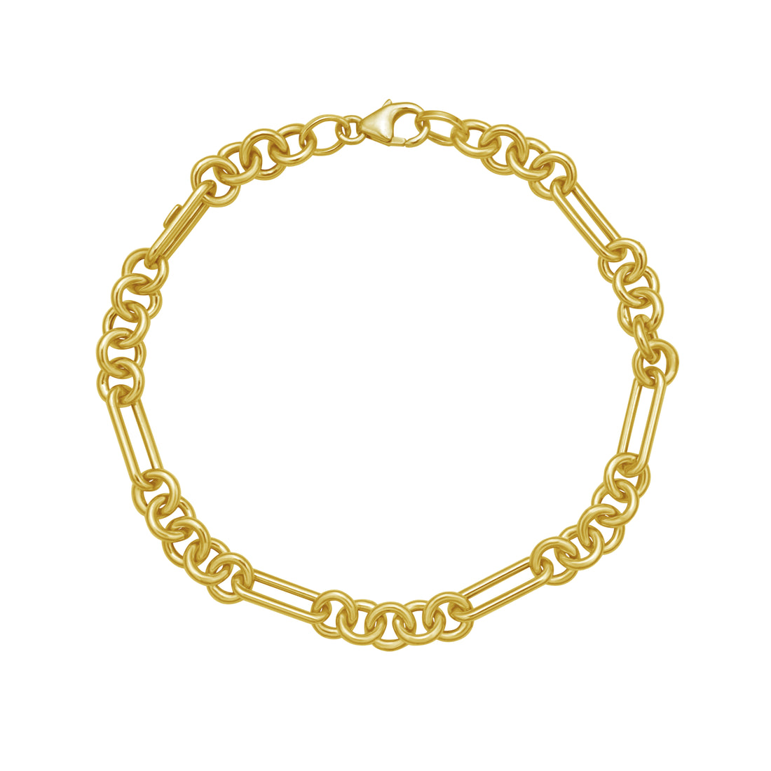 14K Five & One Paperclip Link Chain