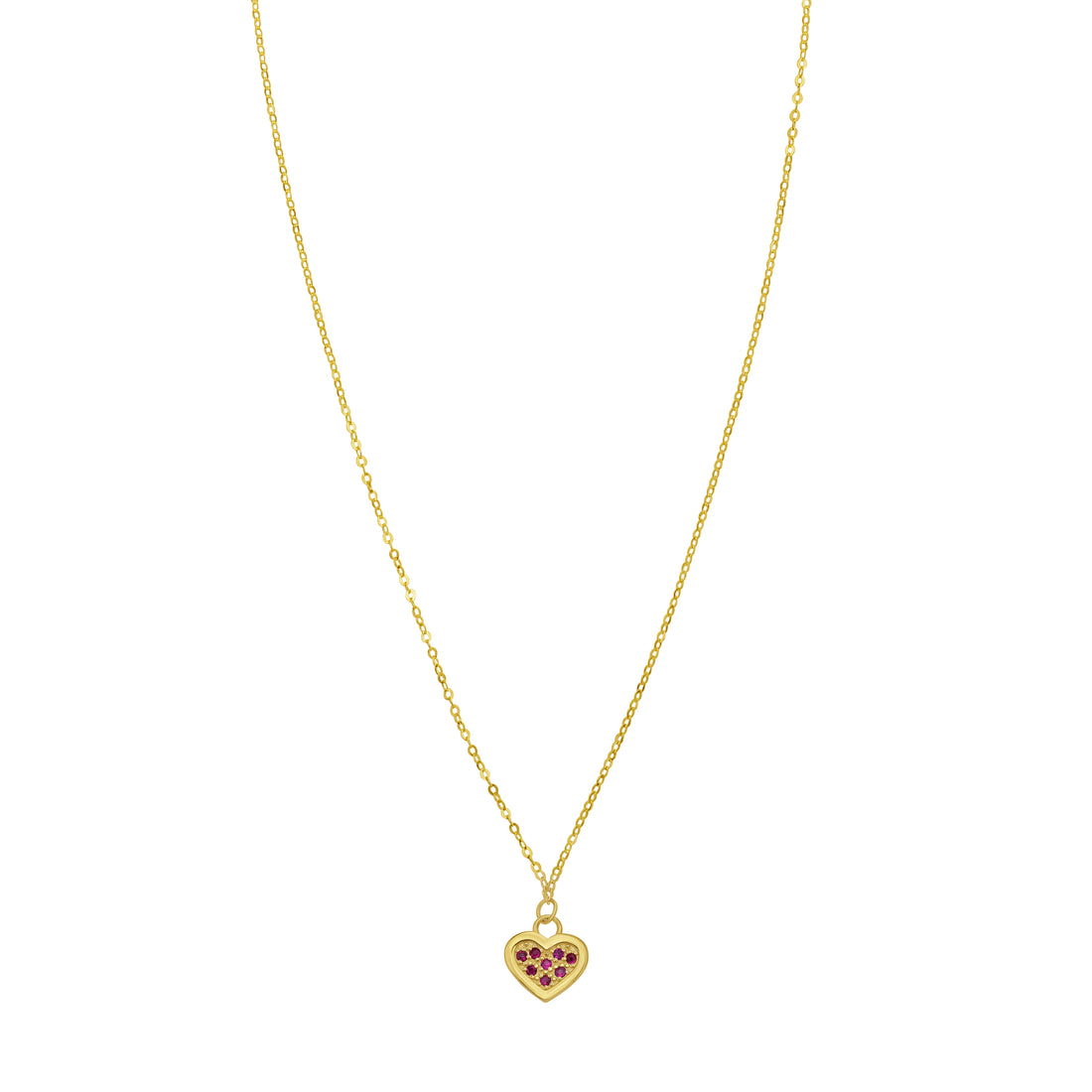 14K Ruby Heart Necklace