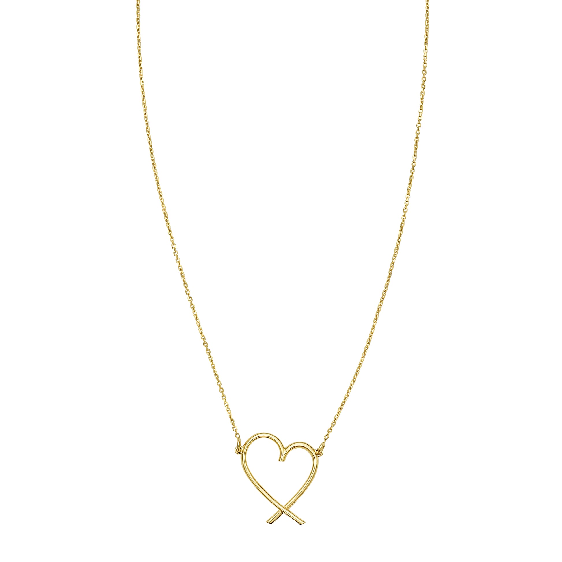 14K Delicate Heart Necklace