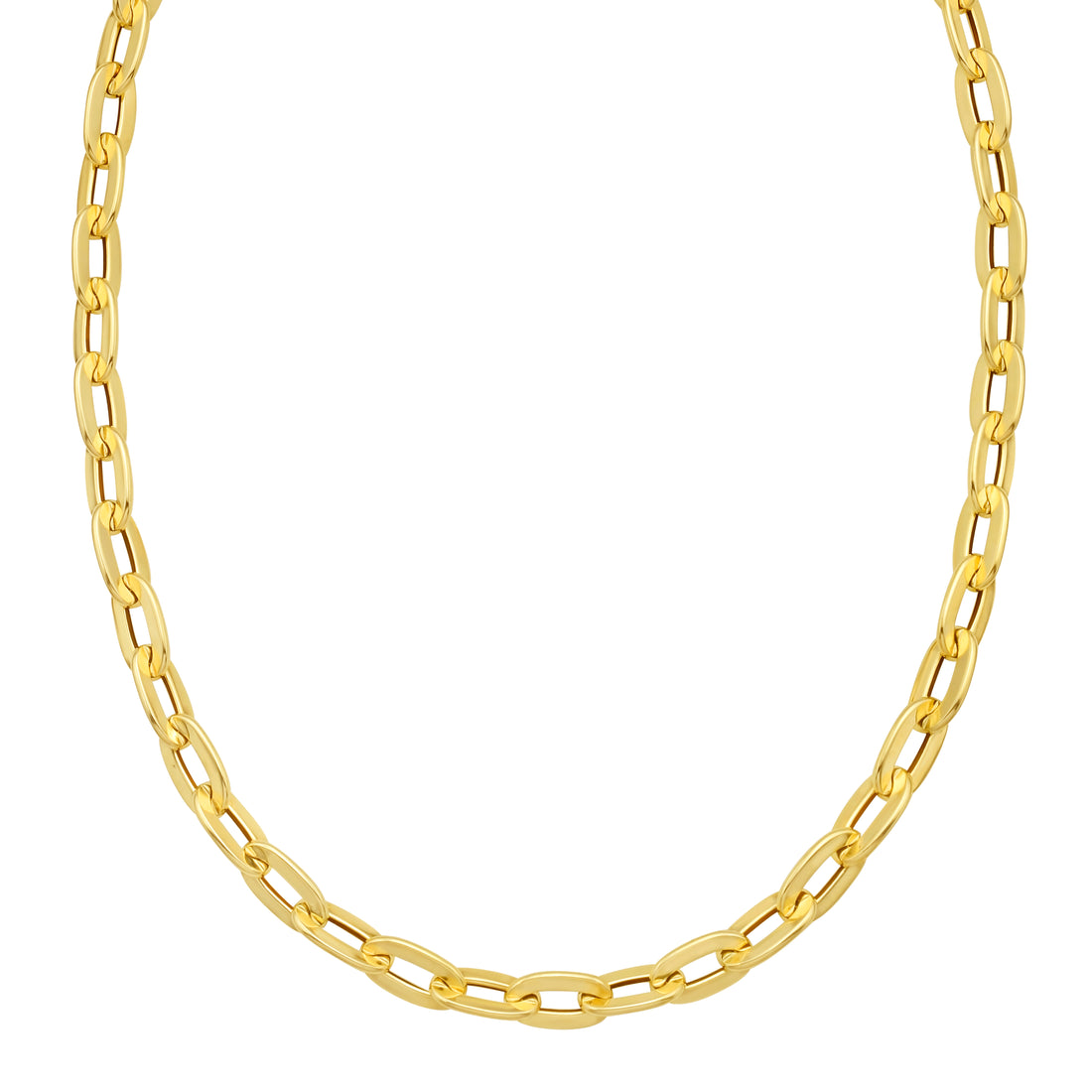 14K Long Mirror Rolo Link Chain