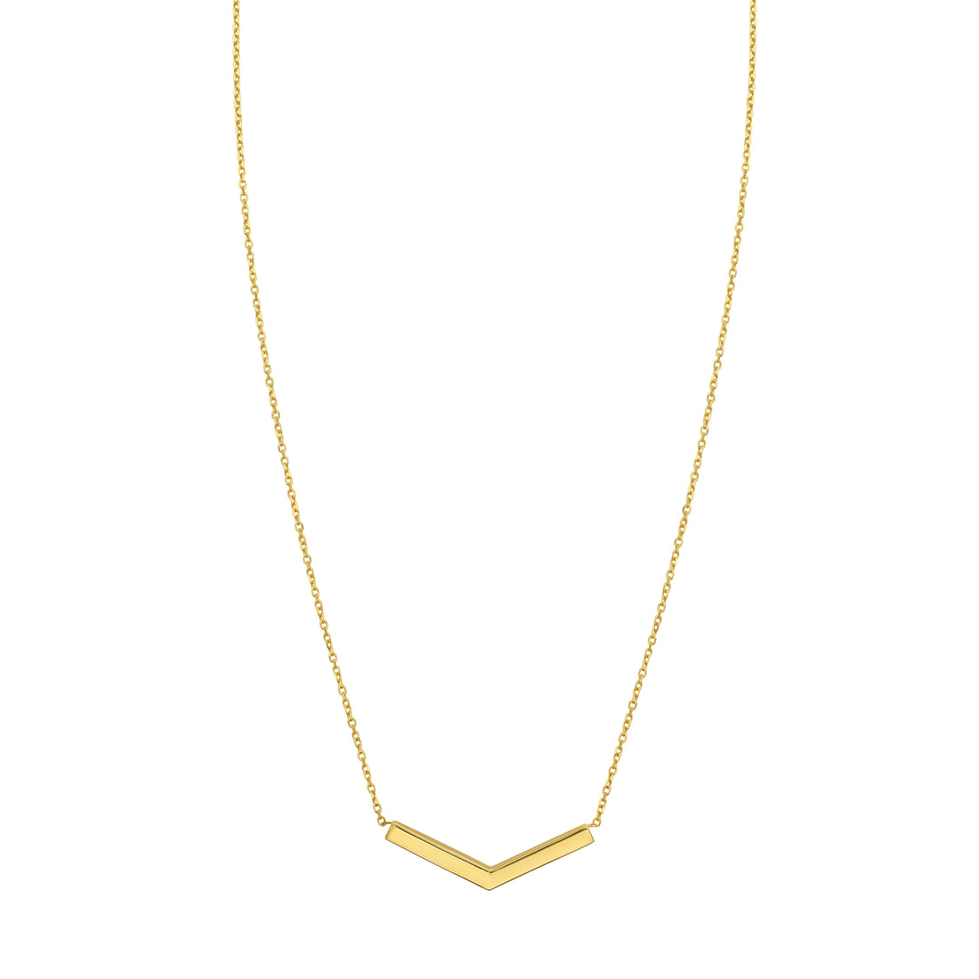 14K Chevron Necklace