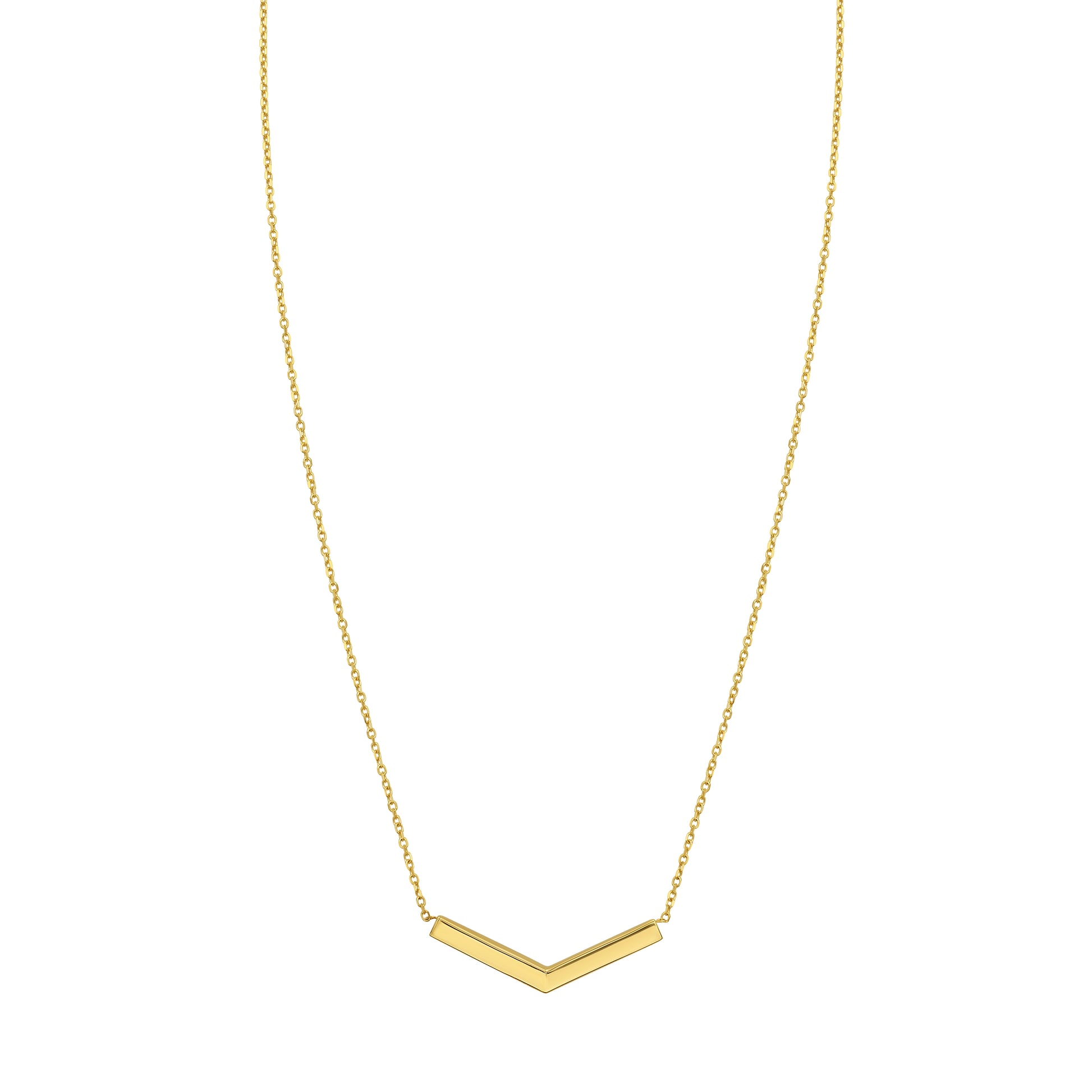 14K Chevron Necklace