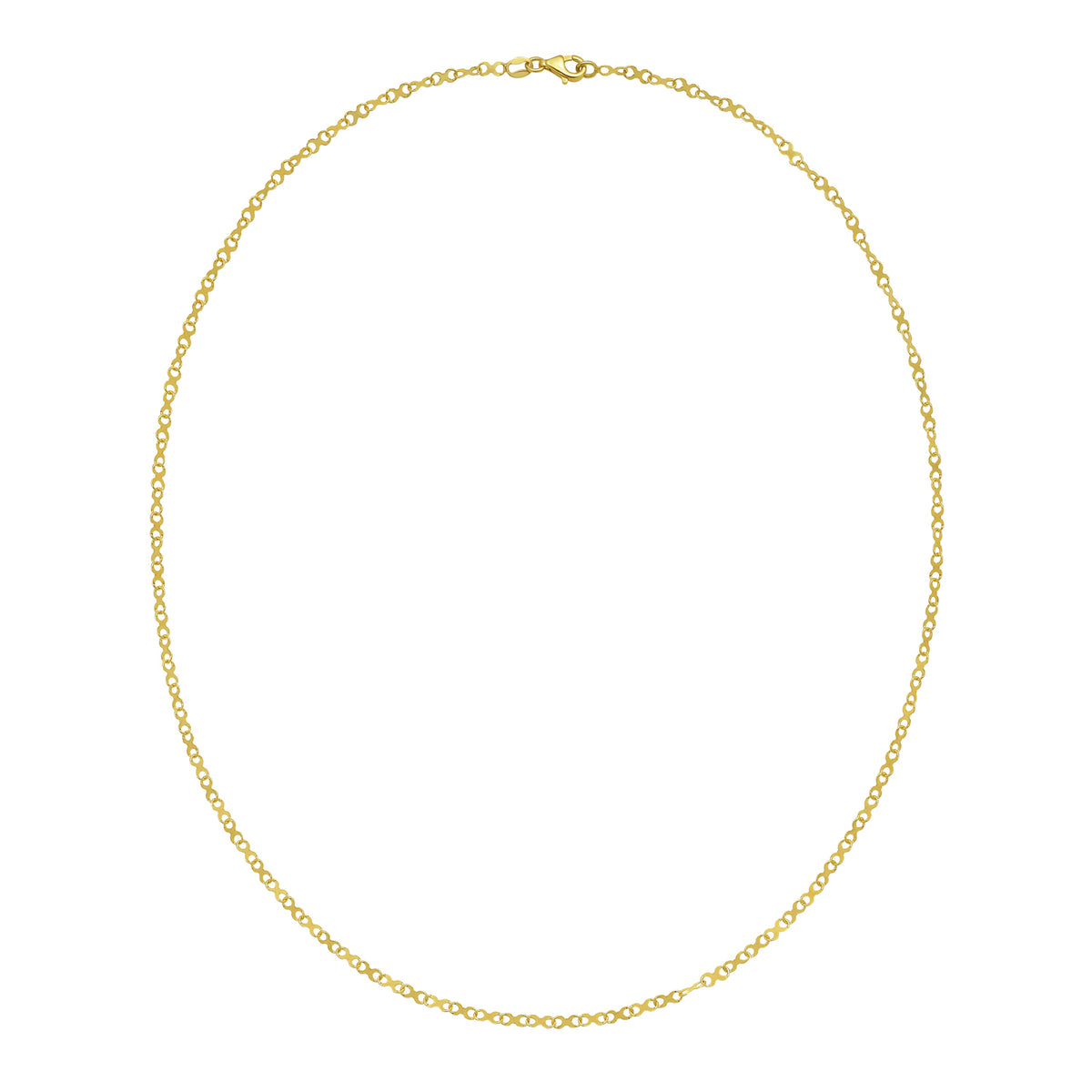 14K Large Infinity Link Necklace