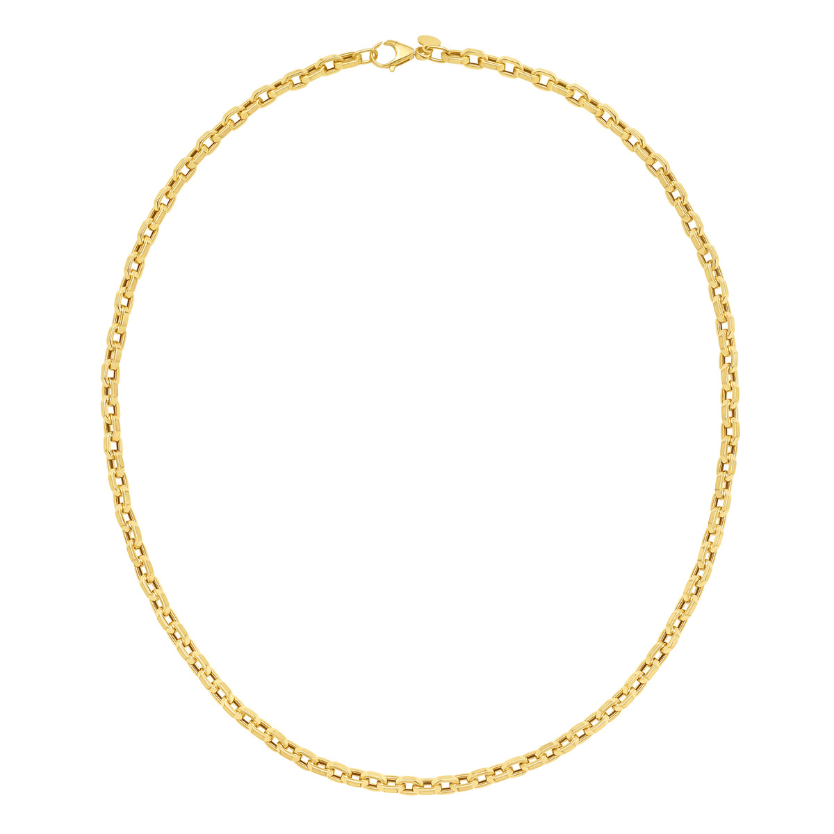 14K Mens Oval Link Necklace