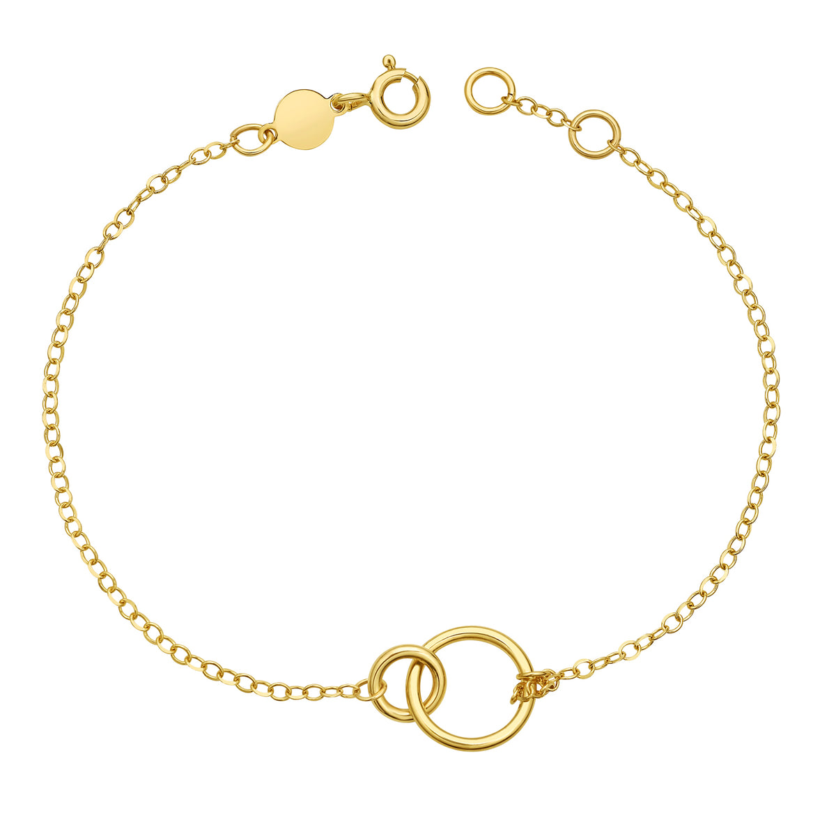 14K Interlocking Circles Bracelet