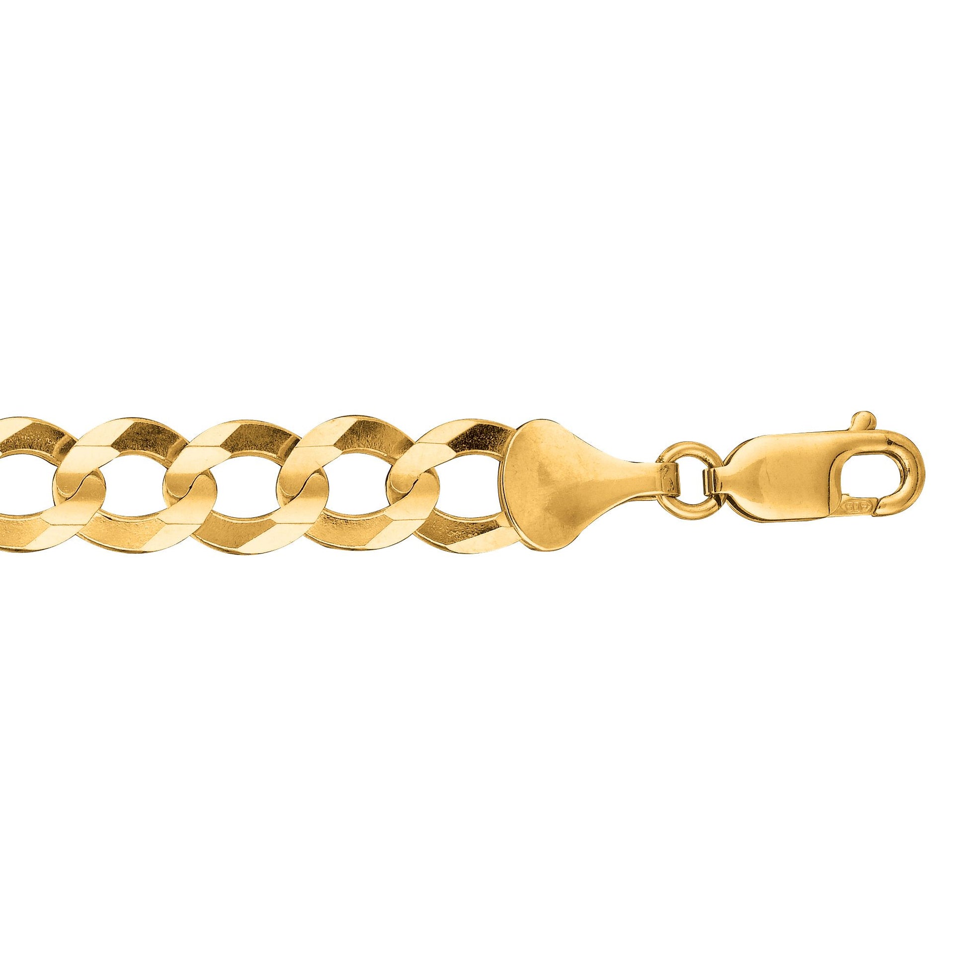 14K Gold 20"" 8.2mm Comfort Curb Chain