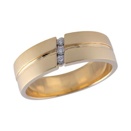 14KT Gold Mens Diamond Wedding Ring