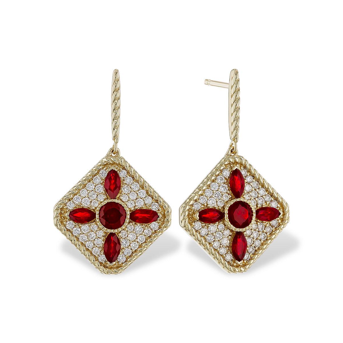 14KT Gold Ruby Earrings