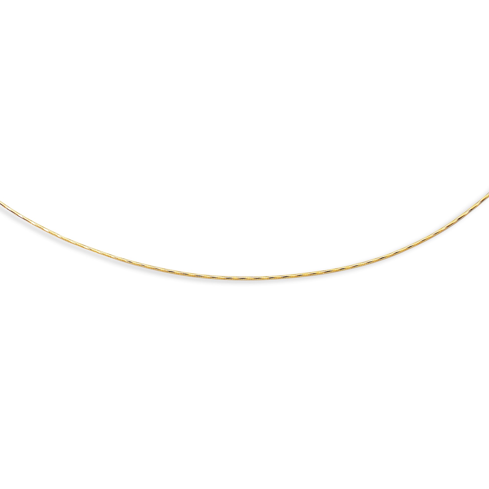 14K Gold 1.1mm Round Omega with Screw Back Lock