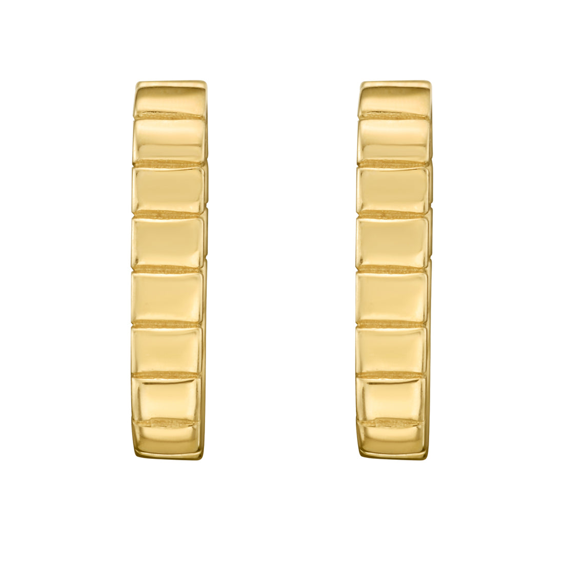 14K Gold Polished Oval Hoops