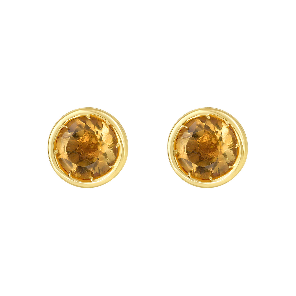 14K Citrine Birthstone Earrings