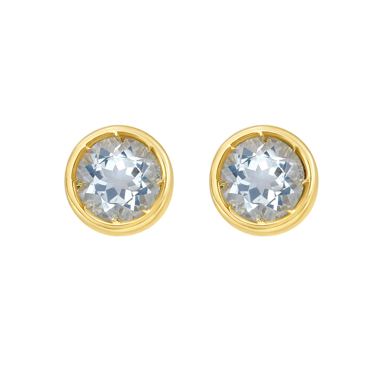 14K Aquamarine Birthstone Earrings