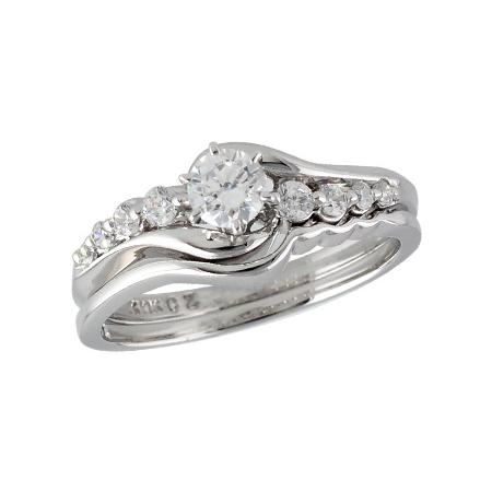 14KT Gold Two-Piece Wedding Set