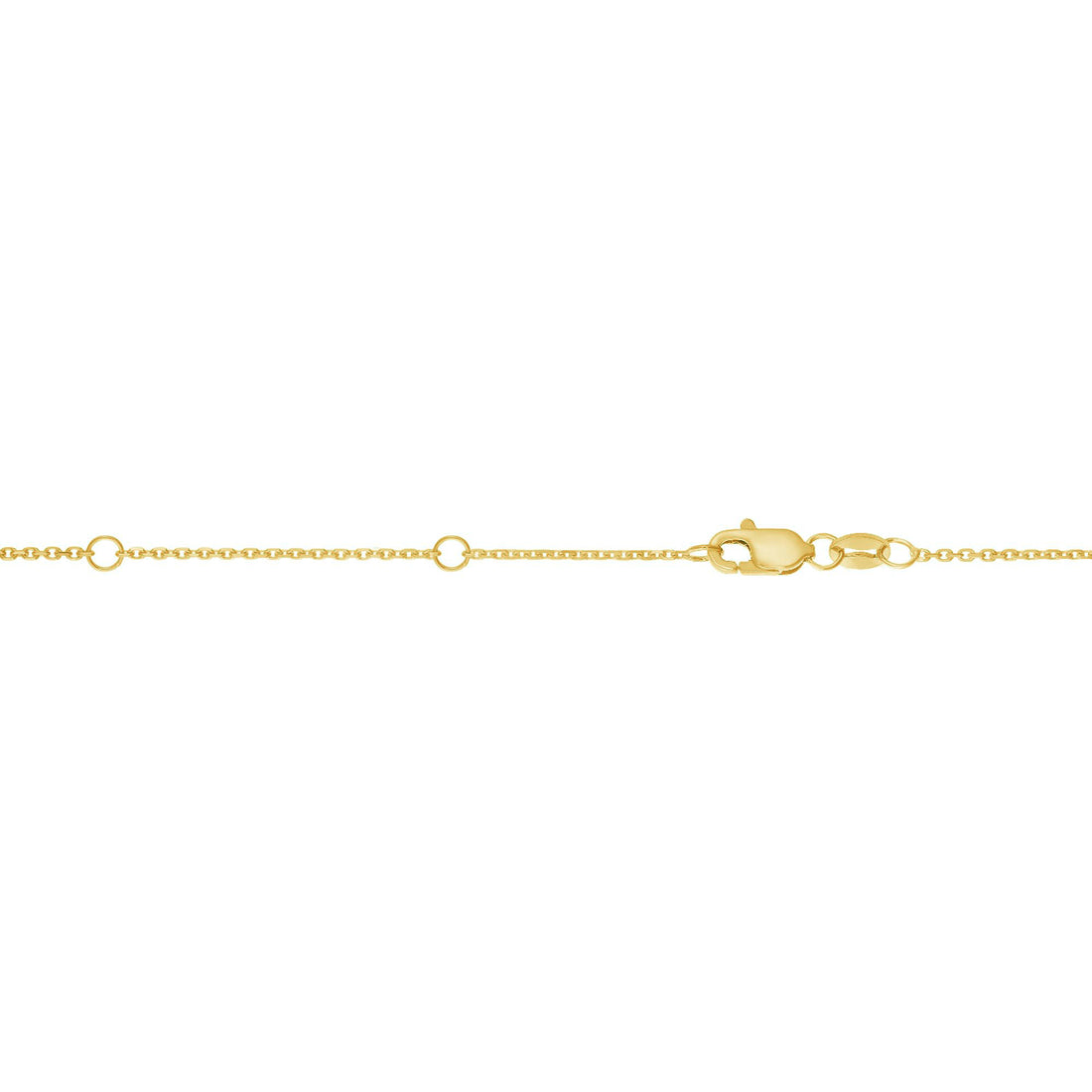 14K Gold 0.87mm Double Extendable Diamond Cut Cable Chain